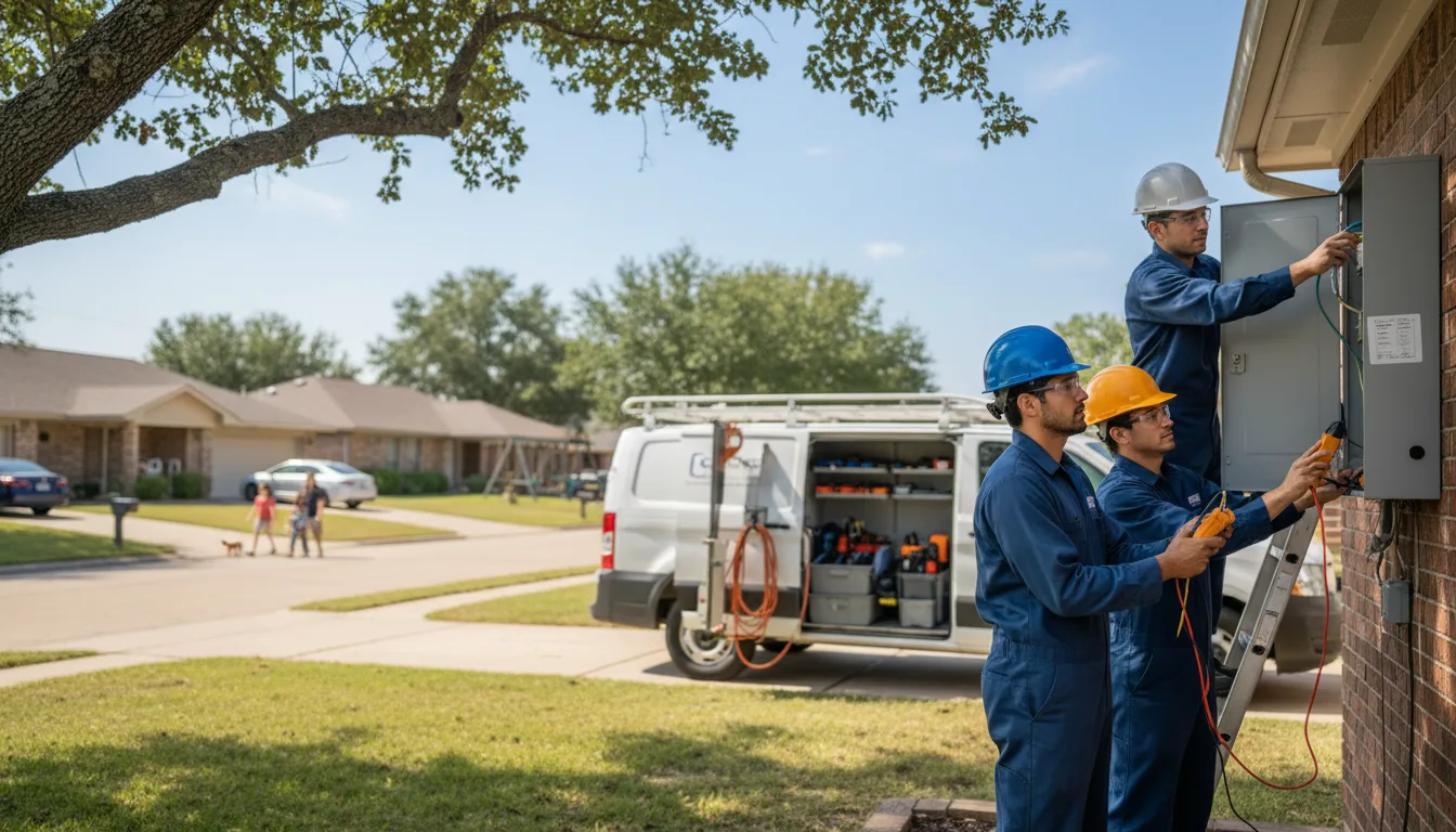 Certified electrician providing emergency electrical services in Desdemona, TX
